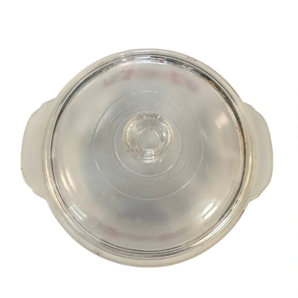Vintage Fire King Primrose Casserole Dish with Glass Lid Backwards Stamp Mid Cen